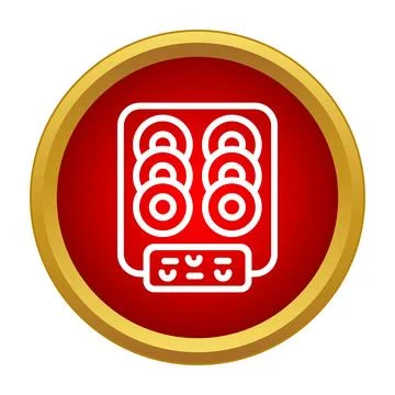 Induction hob icon for kitchen appliances and cooking Illustrazione stock