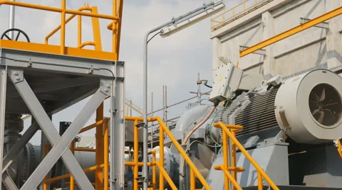 Induction motor in process area of industrial plant Stock Footage 62839277