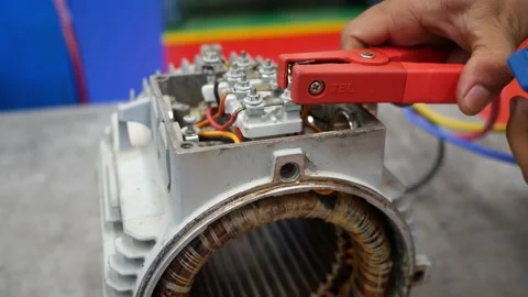 Induction motor test Stock Footage 164925868