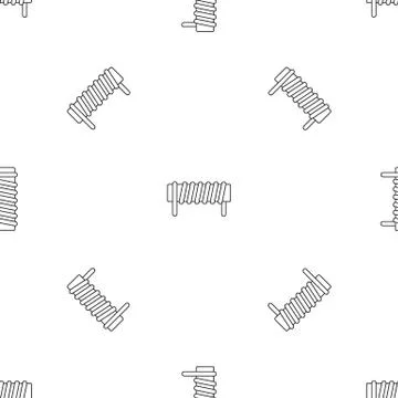 Induction spring coil pattern seamless Stock Illustration