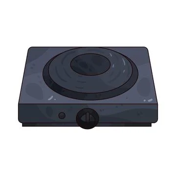 Induction stove illustration Stock Illustration