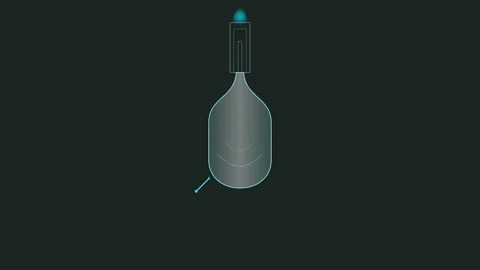Inductively Coupled Plasma Nebulizer Spray Chamber Scientific Line Art Moti.. Stock Footage 346674208