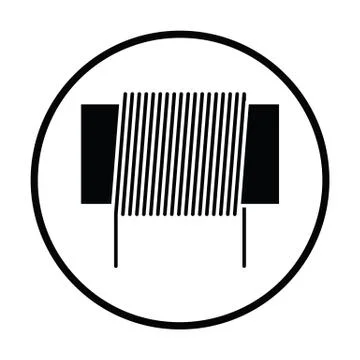 Inductor coil icon Stockillustratie