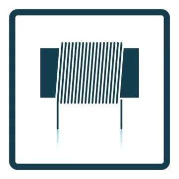 Inductor coil icon Stockillustratie