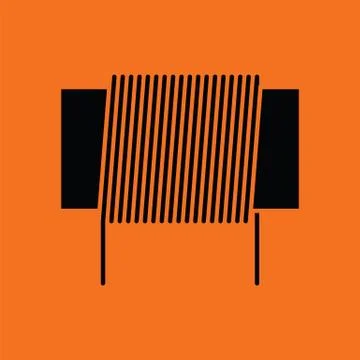 Inductor coil icon Stockillustratie