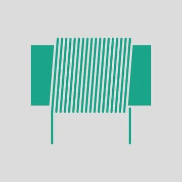 Inductor coil icon イラスト素材