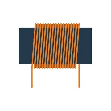 Inductor coil icon Stockillustratie