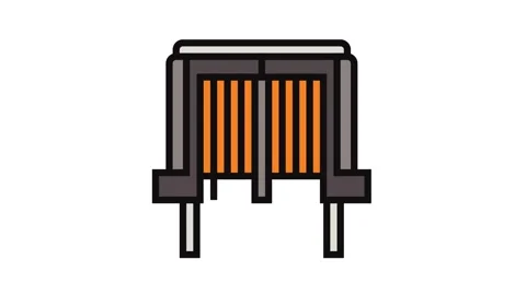 Inductor electrical engineer color icon animation Stock Footage 326107619