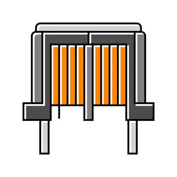 Inductor electrical engineer color icon vector illustration Stock Illustration