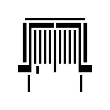 Inductor electrical engineer glyph icon vector illustration Stock Illustration
