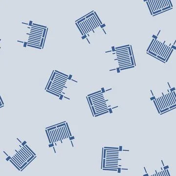 Inductor electrical engineer glyph seamless pattern Stock Illustration