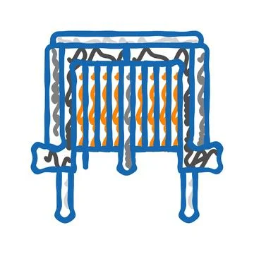 Inductor electrical engineer icon doodle illustration Illustrazione stock
