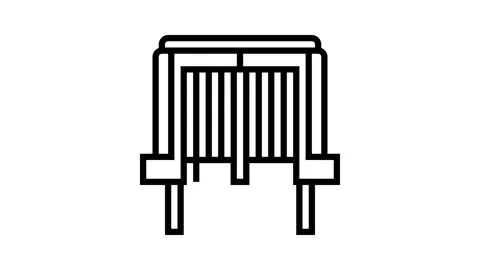 Inductor electrical engineer line icon animation Stock Footage 326133341