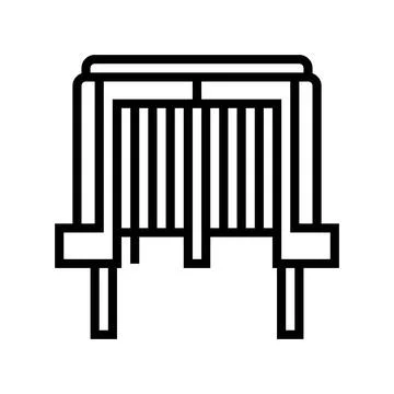 Inductor electrical engineer line icon vector illustration Stock Illustration