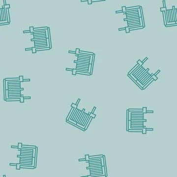 Inductor electrical engineer line seamless pattern Illustrazione stock