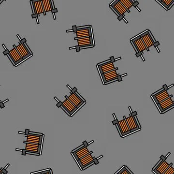 Inductor electrical engineer vector seamless pattern Stockillustratie