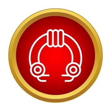 Inductor electronic circuit component icon Stock Illustration
