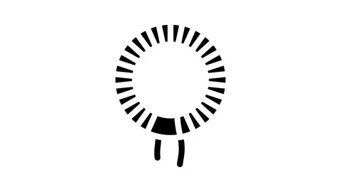 Inductor electronic component glyph icon animation Stock Footage 326745434