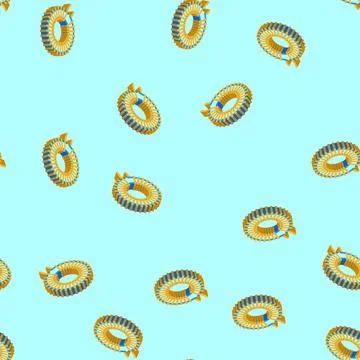 Inductor electronic component isometric icon seamless pattern 스톡 일러스트