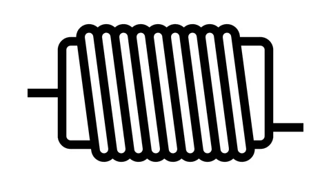 Inductor electronic component line icon animation Stock Footage 326134314