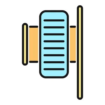 Inductor electronic component showing electrical symbol icon Stock Illustration