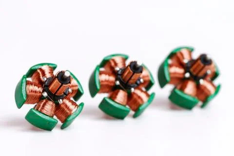 Inductors for an elctric motor Stock Photos
