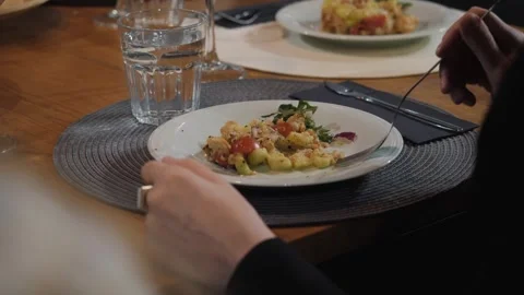 Indulge in a sophisticated dining experience with exquisite dishes Stock Footage 278155722