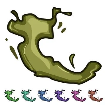Indulgence chocolate splash cartoon vector graphic 스톡 일러스트