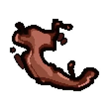 Indulgence chocolate splash pixel art vector illustration Stock Illustration