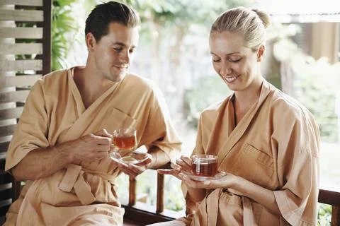 Indulging in a day of relaxation Stock Photos
