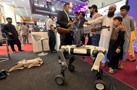 Indus Robotics and Autonomous Systems (RAS) Expo in Islamabad, Pakistan - 23 Jul Stock Photos