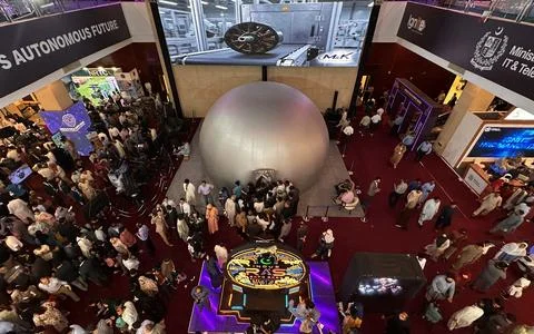 Indus Robotics and Autonomous Systems (RAS) Expo in Islamabad, Pakistan - 23 Jul Stock Photos