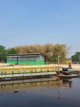 Industri proces water flow Stock Photos