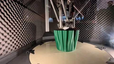 Industrial 3D Printer printing a big object part. Stock Footage 221644536