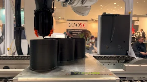 Industrial 3D Printer printing a big object part. Stock Footage 221644562