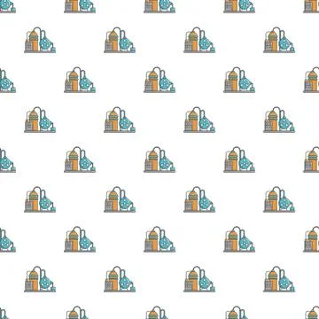 Industrial abstract machine pattern seamless Stock Illustration