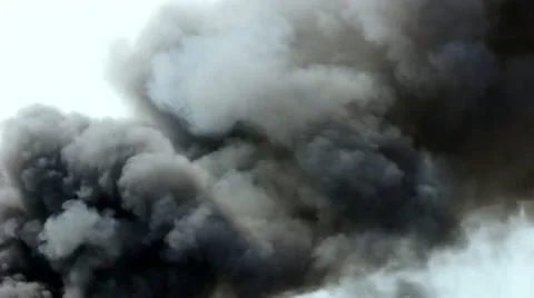 Industrial Accident Causing a Massive Fire. 库存影片 61348439