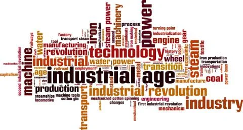 Industrial age word cloud Stock Illustration