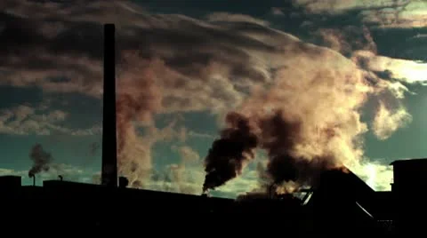 Industrial air pollution Video stock 10598383