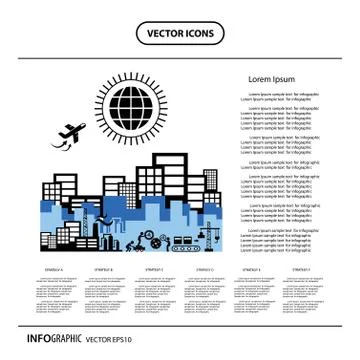Industrial and  logistics export Stock Illustration
