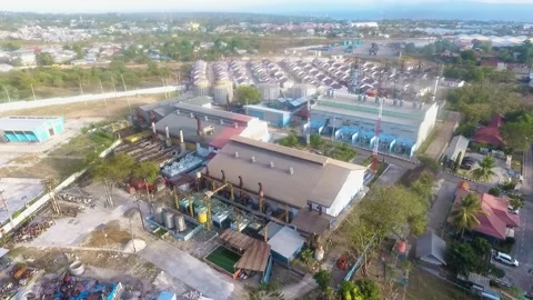 Industrial area on the island Video stock 219528673