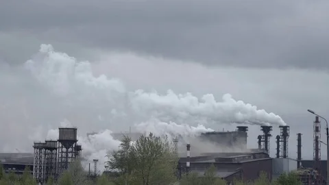 Industrial area in slow motion Stock Footage 82587399