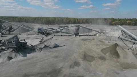 Industrial area. Stone crushing. Stock Footage 202059040
