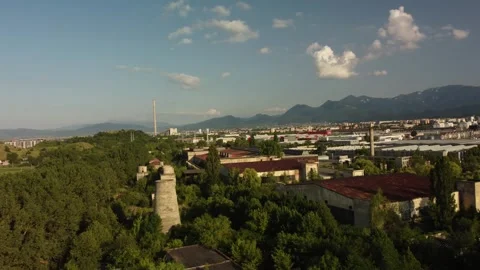 Industrial area view from drone Stock Footage 297253591