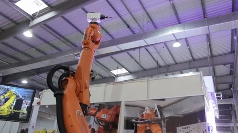 Industrial Arm Robotic Stock Footage 103029755