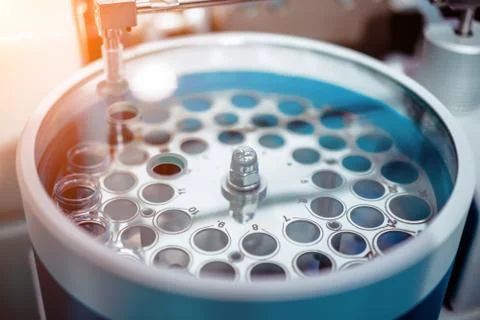 Industrial automatic analyzer Foto stock