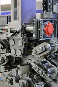 Industrial automatic dumplings making machine Stock Photos