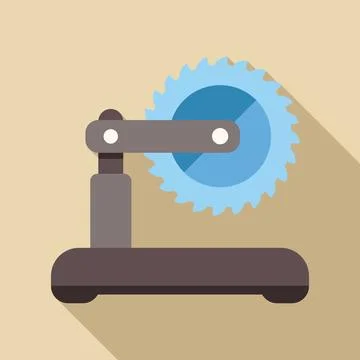 Industrial automatic machine tool with circular saw blade 스톡 일러스트