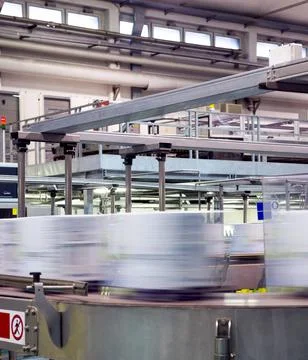 INDUSTRIAL-AUTOMATIC PACKAGING LINE Foto stock
