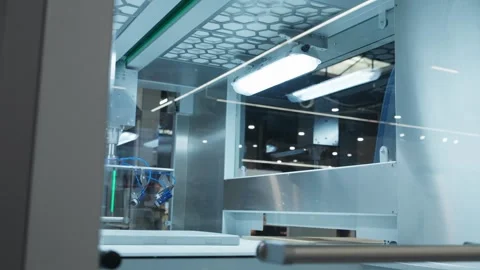 Industrial Automation Machine in Action – Advanced Manufacturing Technology Stock Footage 292867281